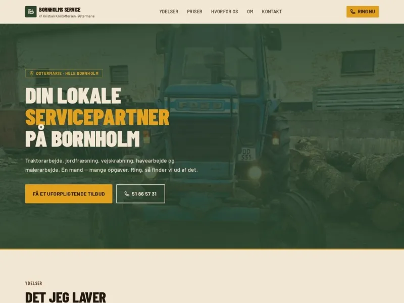 Screenshot af Bornholms Service